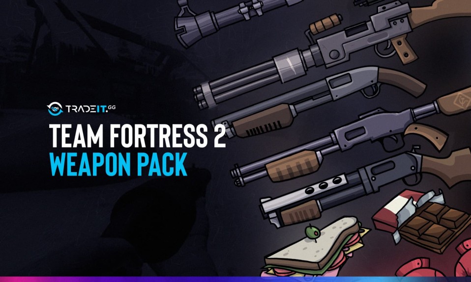 Combined, all Team Fortress 2 weapons from all the existing classes form the weapon pack, check the list here.