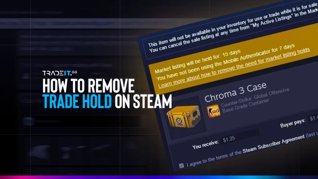 remove trade hold on Steam
