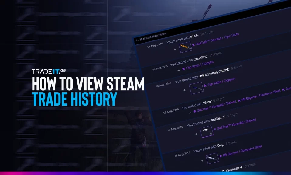 how to view Steam trade history