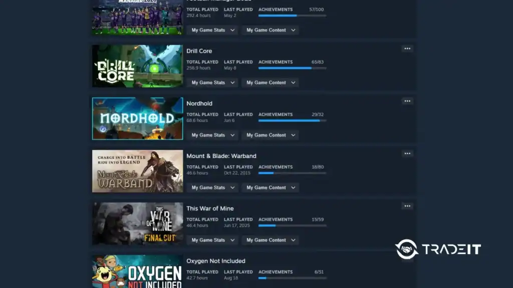 Steam Trade History