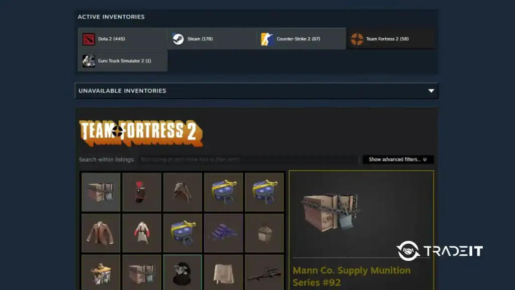 Steam Trade Inventory