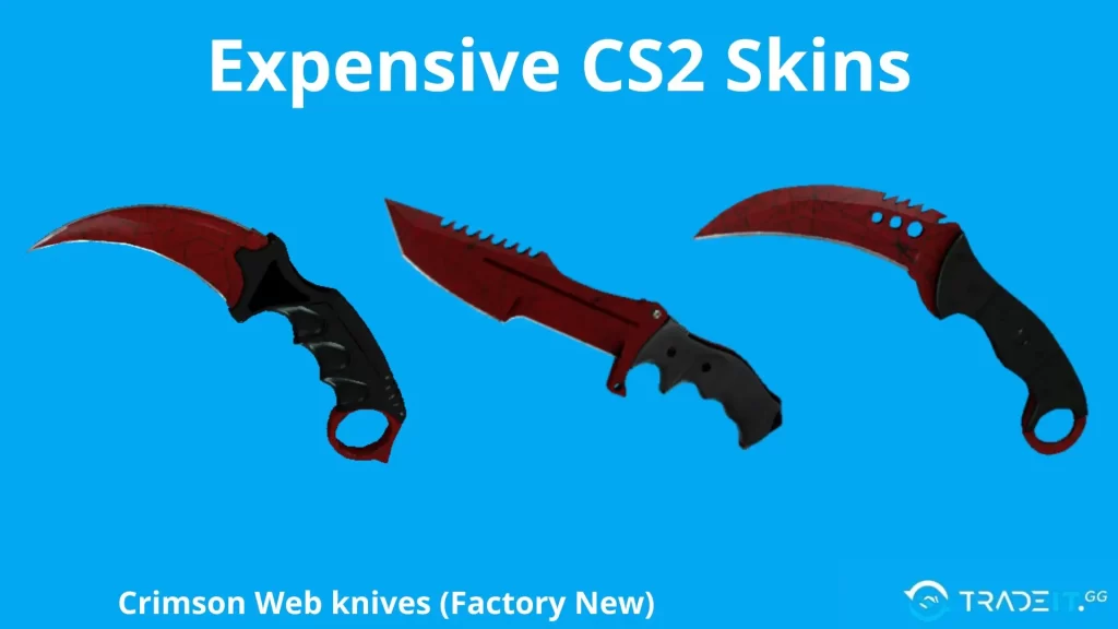 Crimson Web knives (Factory New) expensive cs2 skins