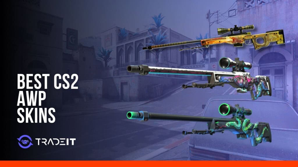AWP Dragon Lore, Neo-Noir, and Atheris skins in CS2