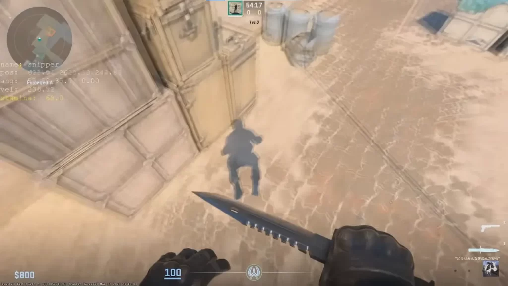 CS2 bhopping on dust 2