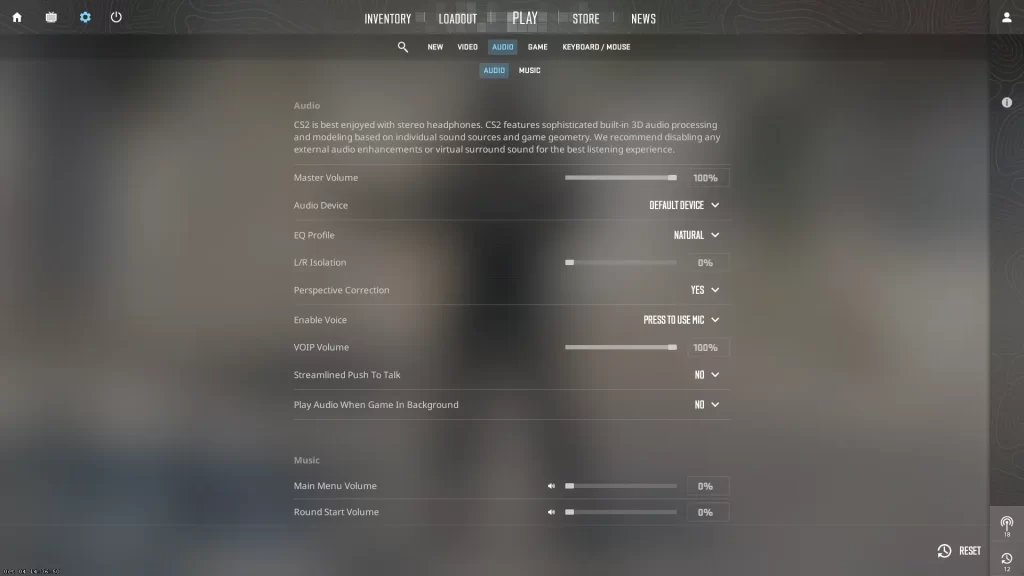 Best CS2 Audio Settings