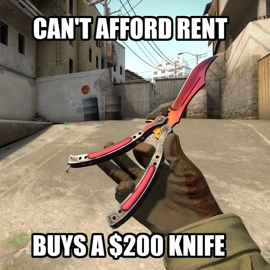 Can't Afford Rent, Buys A $200 Knife 