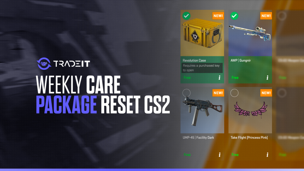 The CS2 Weekly Care Package resets every Tuesday at 8:00 PM Central Time, offering players an array of new in-game items.