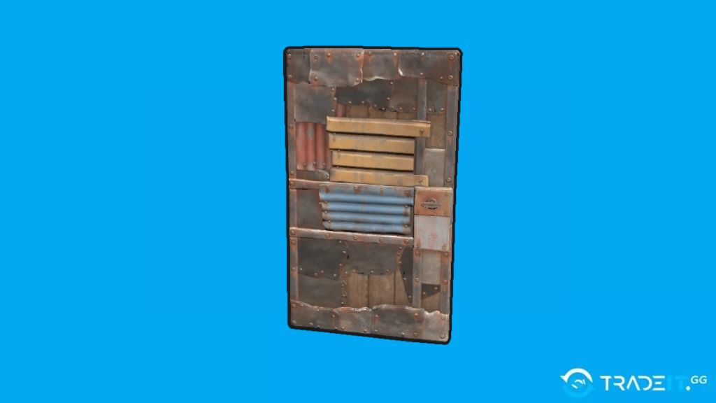 Sheet Metal Door in Rust