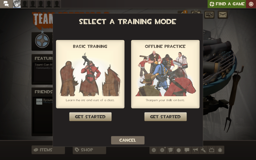 Training Mode Maps