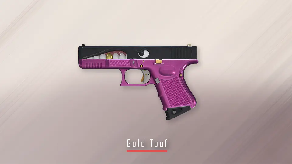 gold toof glock 18 cs2 skin from new case