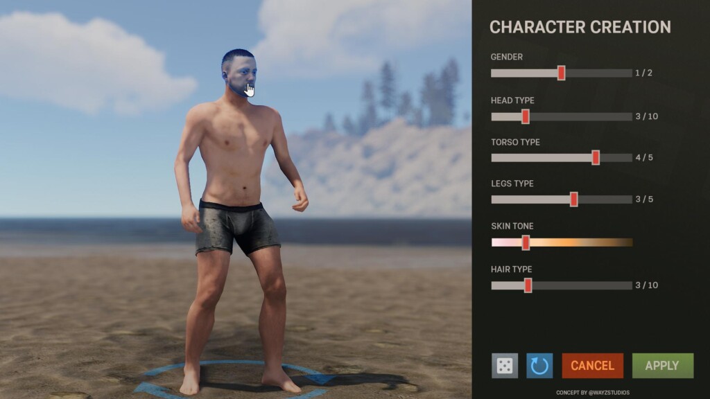 If Rust were to have a character creation menu [Concept] 