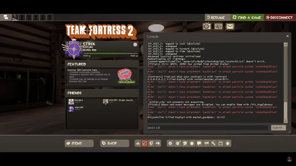 TF2 bind command