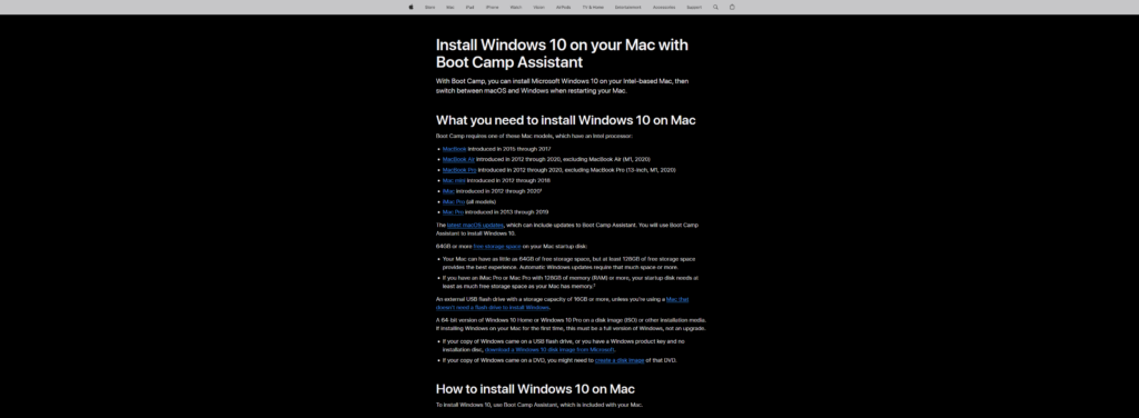 Boot Camp (Khusus Intel Mac)