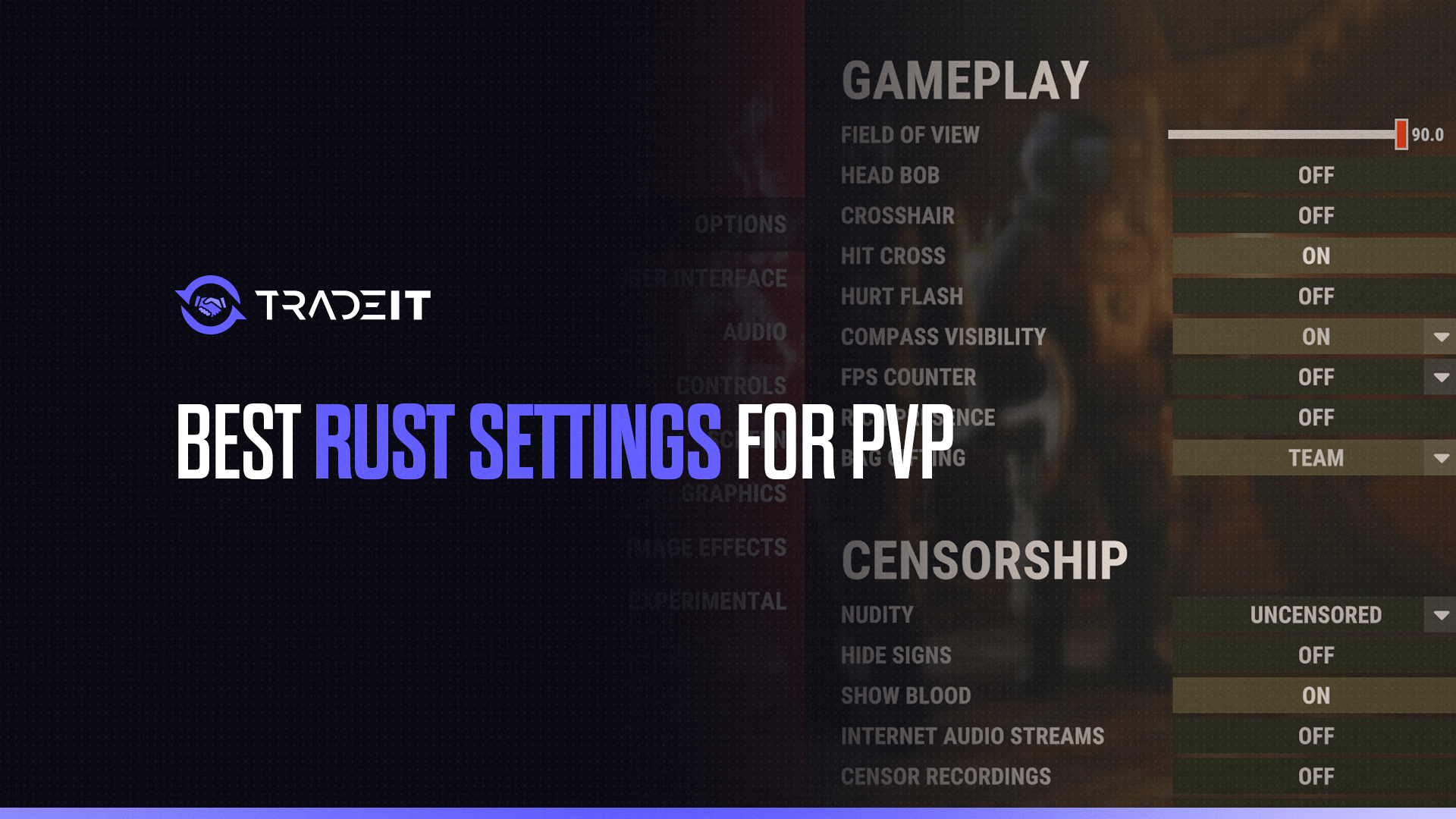 Discover the best Rust settings for PvP.