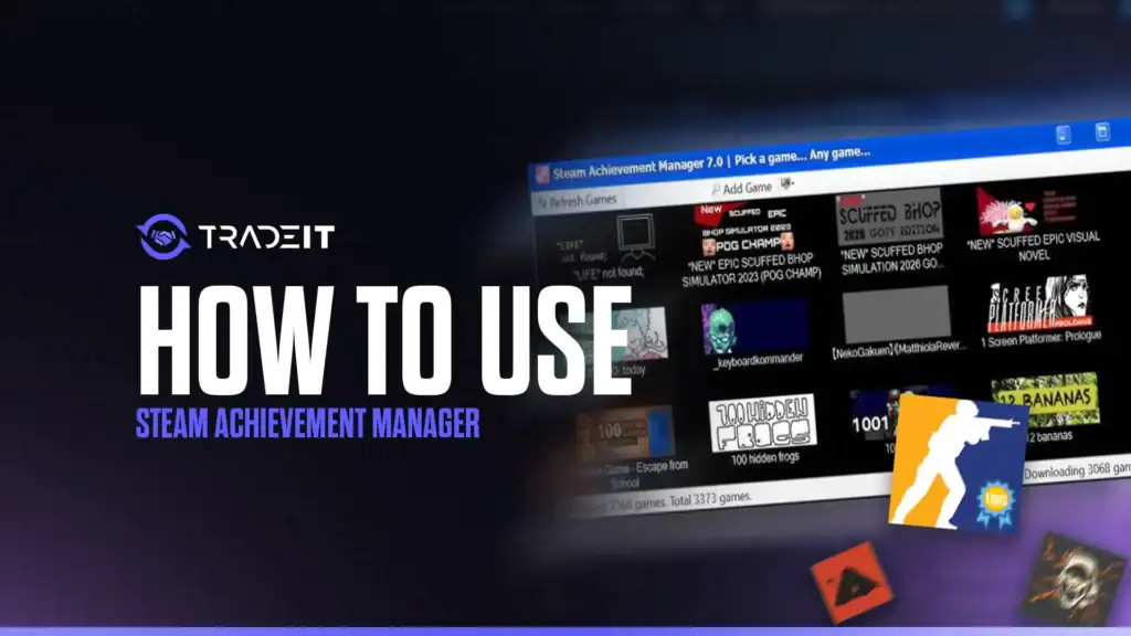 Learn how to use Steam Achievement Manager, also known as SAM. This tool can help quite a bit if you are an advanced Steam user.