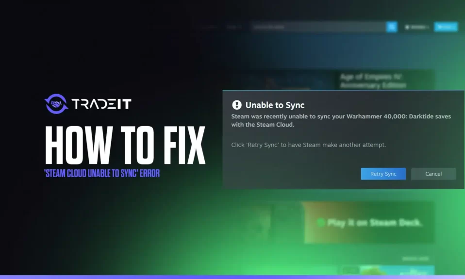Learn how to fix the "Steam Cloud Unable to Sync" error. This Steam error can be annoying from time to time but it's not hard to fix.