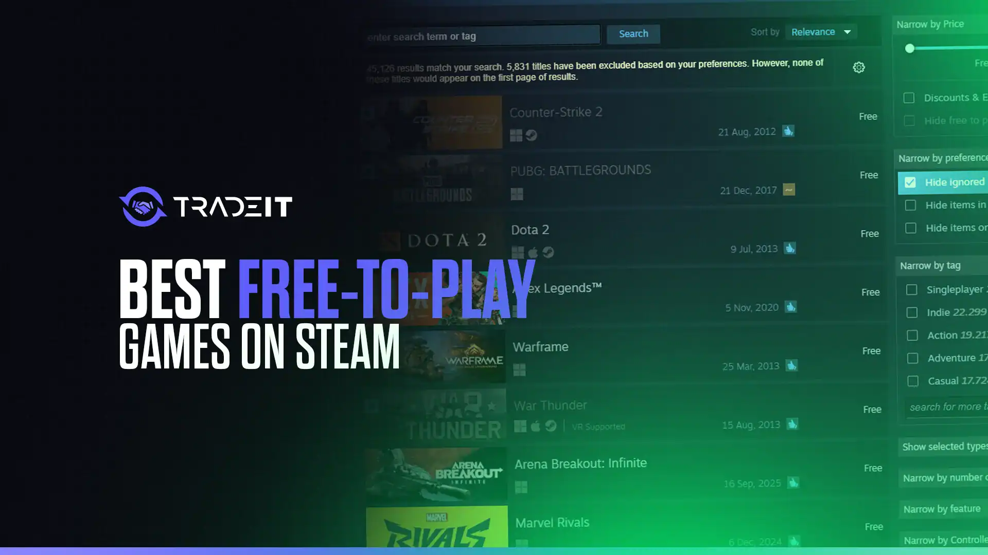 Discover 3 of the best free-to-play games on Steam. Each of these games has a huge community and great replayability that will keep you engaged for years.