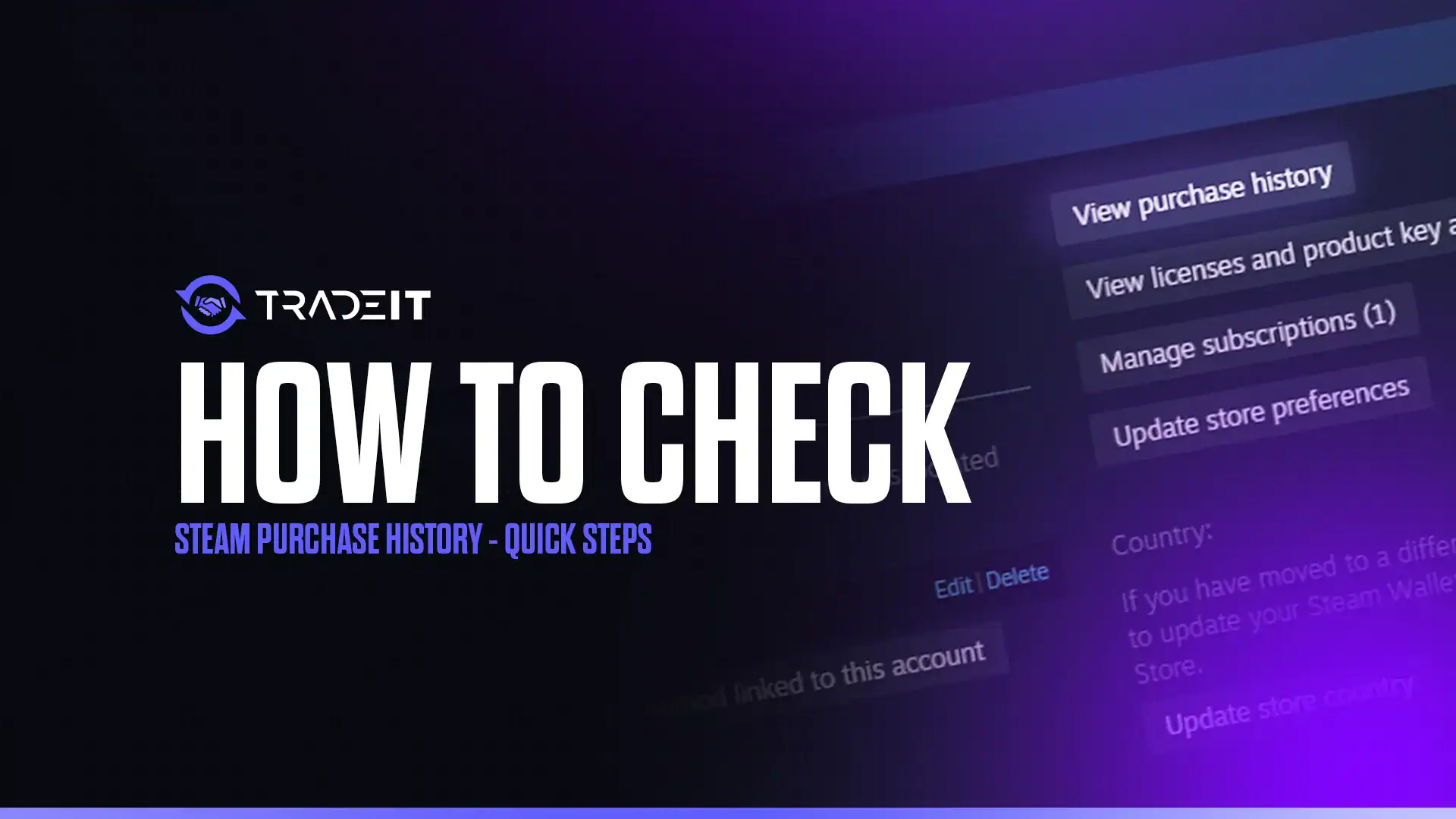 Learn how to check Steam purchase history. Every now and then, you will want to know how much money you're spending on your favorite games and DLCs.
