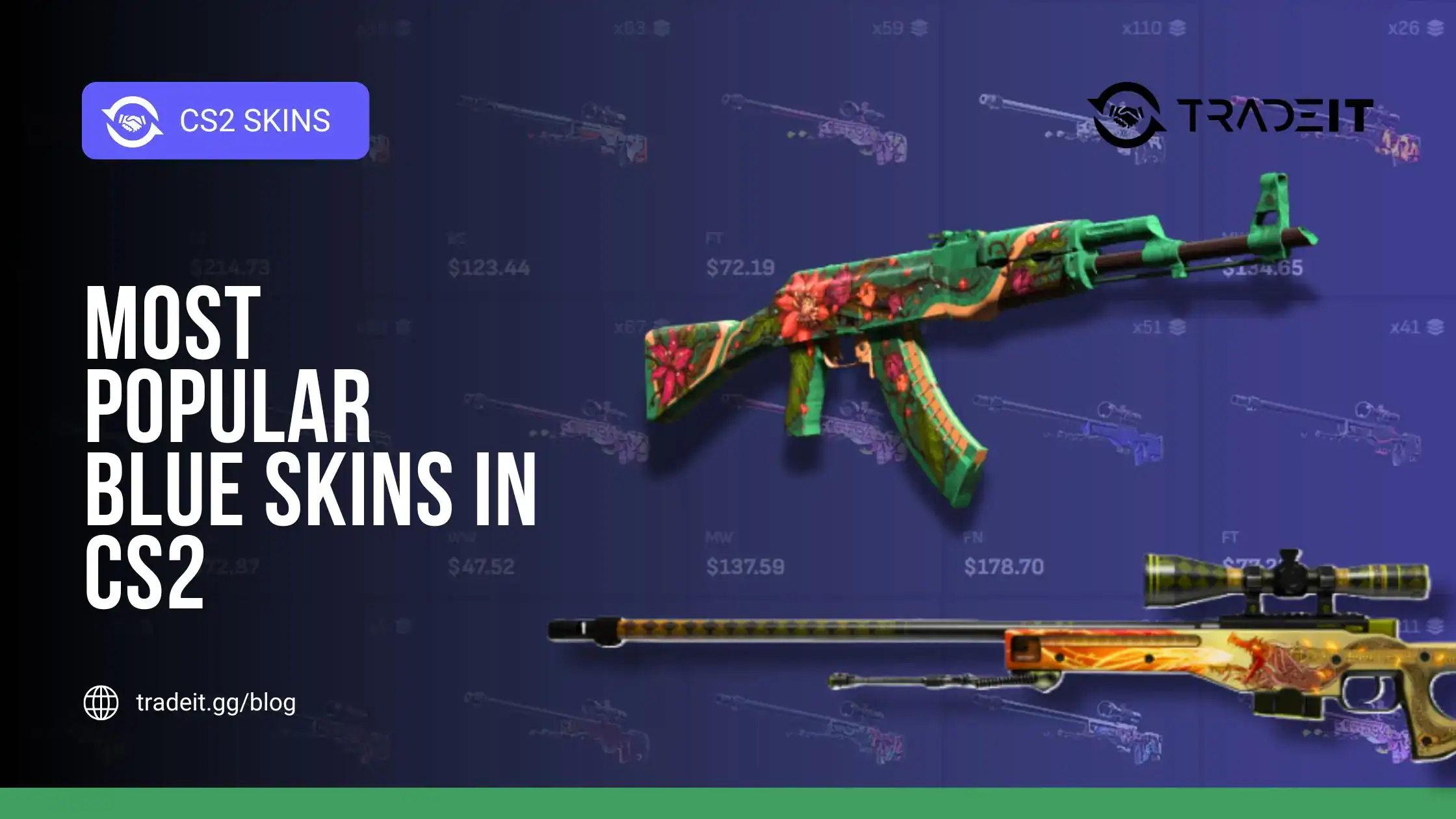 Most Popular Blue Skins in CS2