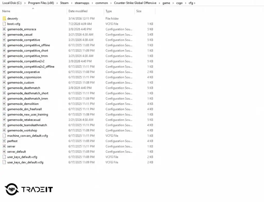 CS2 cfg file location