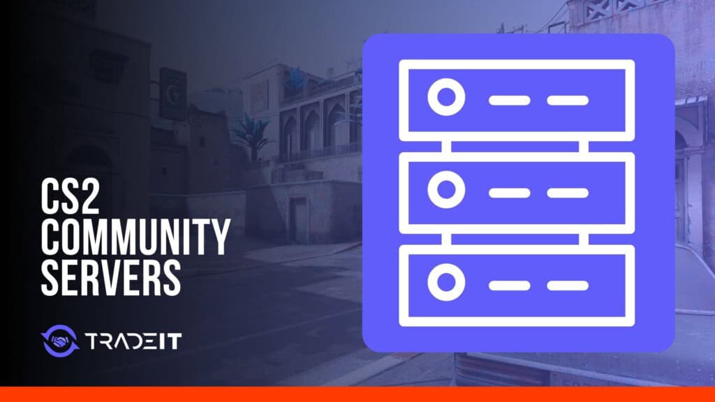 Server-rack illustration for CS2 community servers