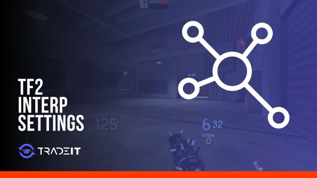 Network icon over Team Fortress 2 gameplay for interpolation settings