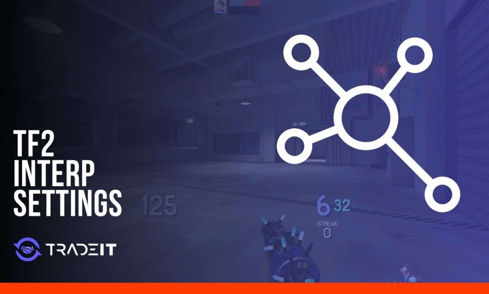 Network icon over Team Fortress 2 gameplay for interpolation settings