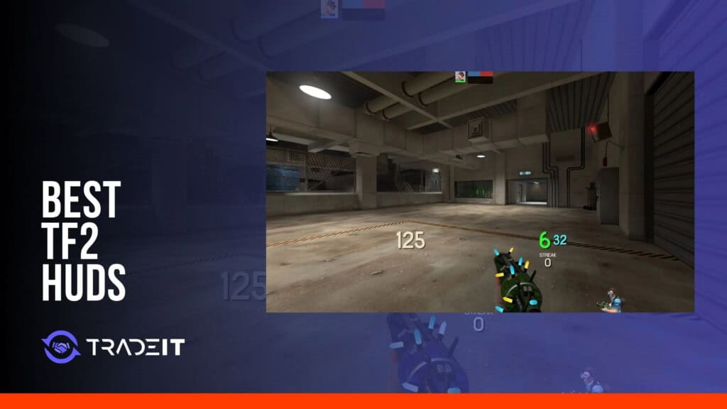 Team Fortress 2 HUD showing health, ammunition, and kill-streak counters