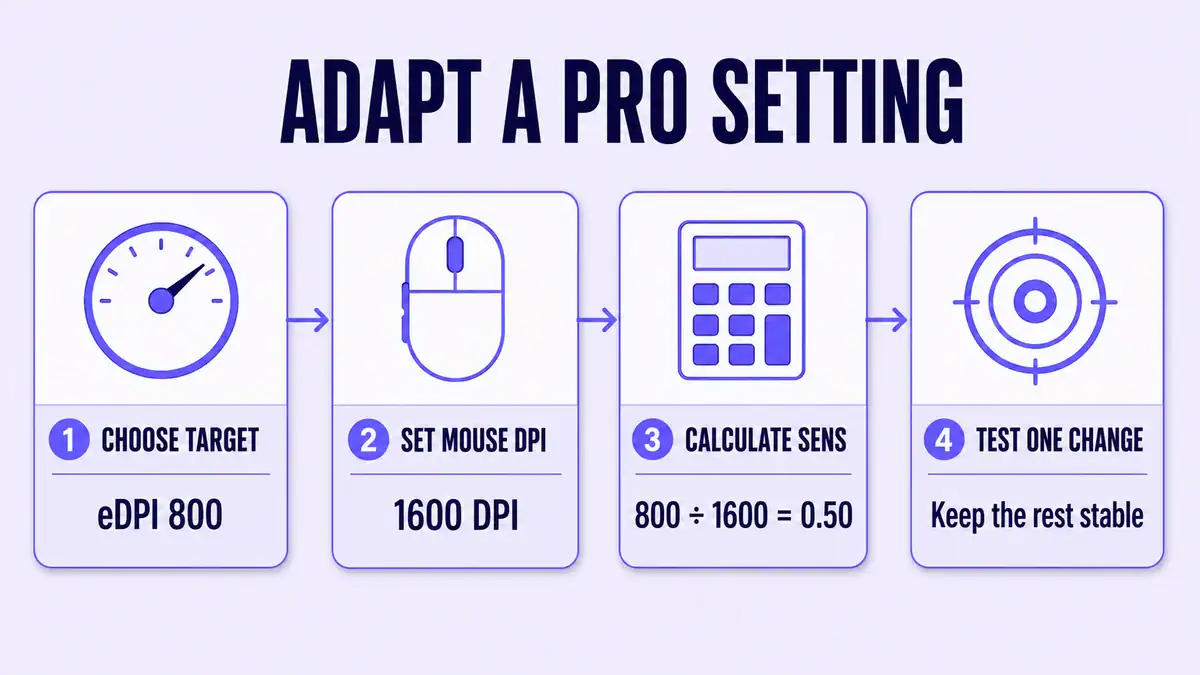 How to adapt CS2 pro settings using eDPI