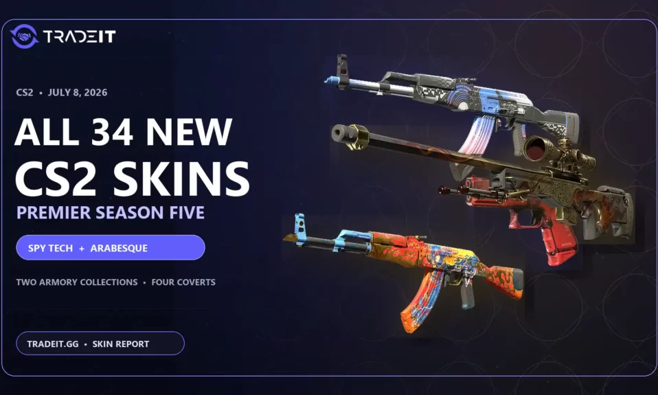 All 34 new CS2 Premier Season Five skins from the Arabesque and Spy Tech Collections