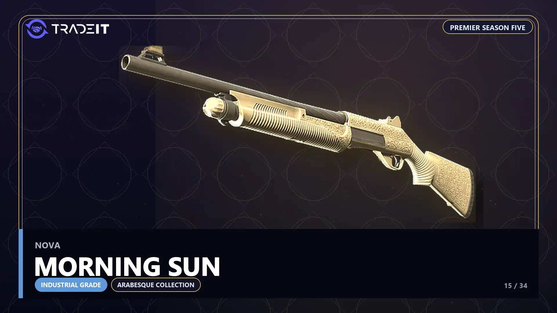 Nova | Morning Sun, an Industrial Grade skin from the CS2 Arabesque Collection