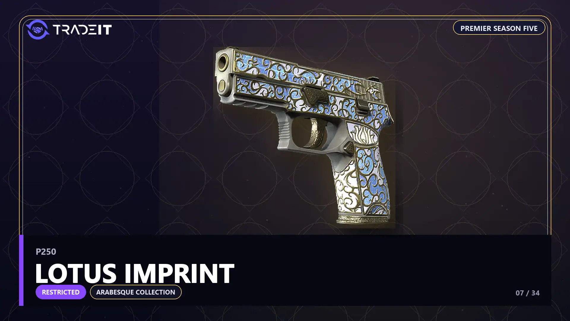 P250 | Lotus Imprint, a Restricted skin from the CS2 Arabesque Collection