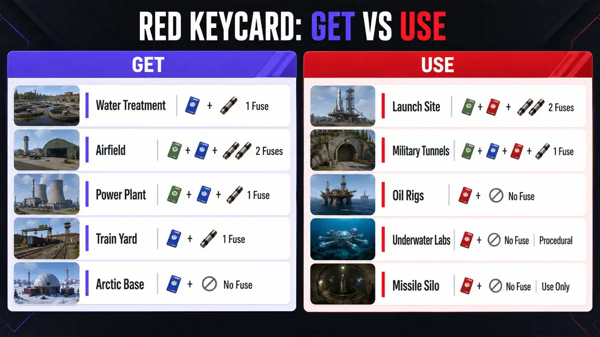 Rust Red Keycard locations and uses