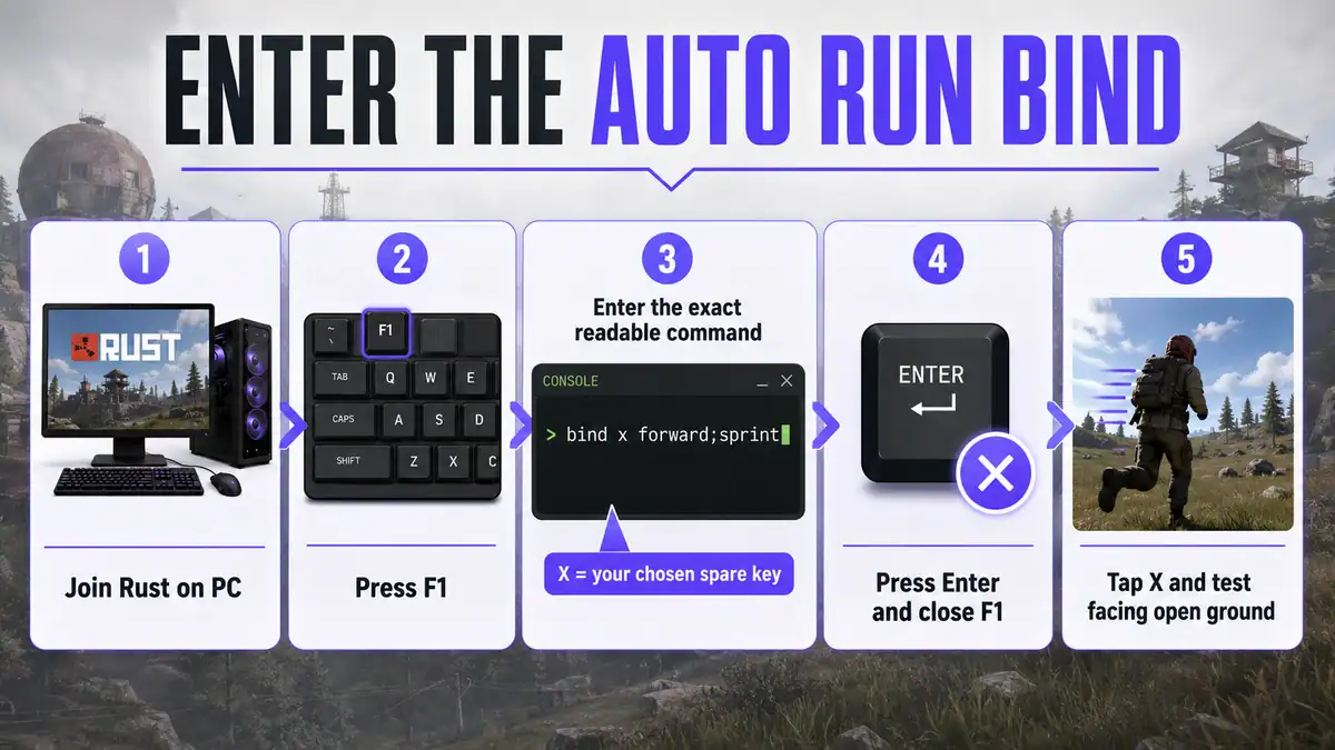 How to enter the Rust auto run command