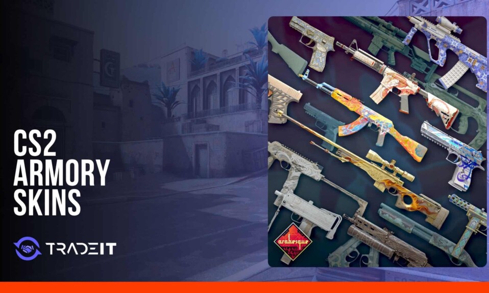 CS2 Spy Tech and Arabesque Armory weapon skins