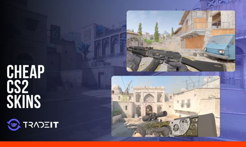 Cheapest CS2 skins featuring AK-47 Elite Build and AWP Worm God