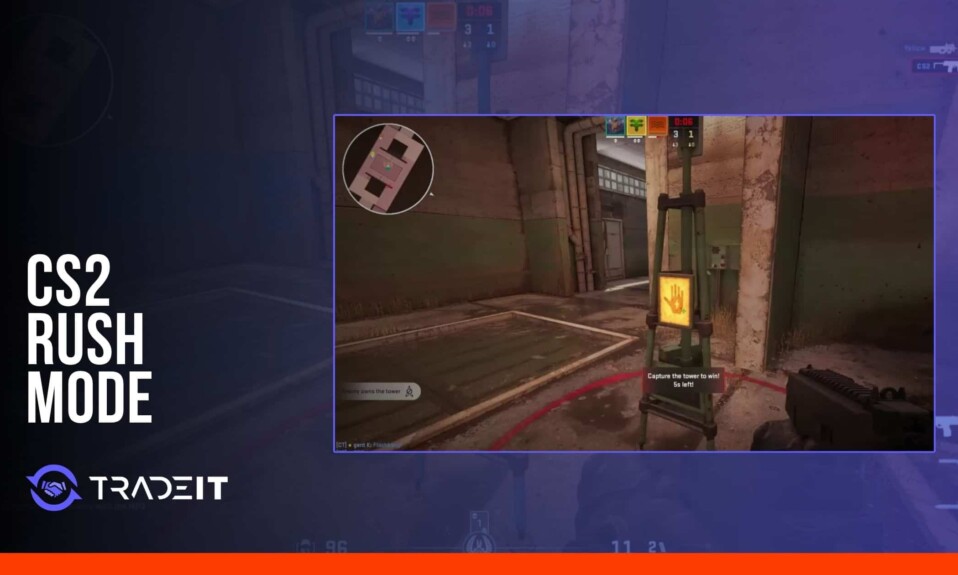 CS2 Rush mode tower-control gameplay in a Tradeit featured cover