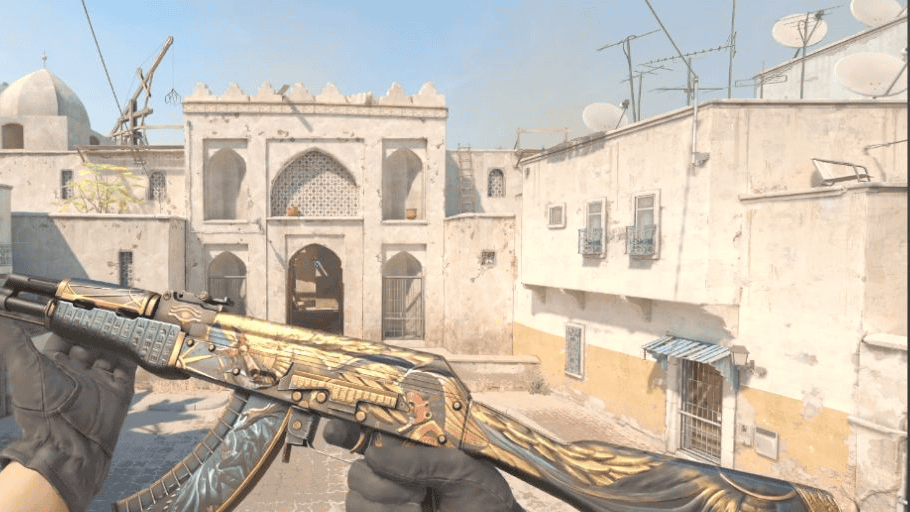 ak-legion-of-anubis-mw Tradeit.gg Blog | CS2, CS:GO, Rust, TF2 & Dota 2 Tradeit.gg Blog | CS2, CS:GO, Rust, TF2 & Dota 2 CS2 AK-47 Legion of Anubis Minimal Wear in first-person view